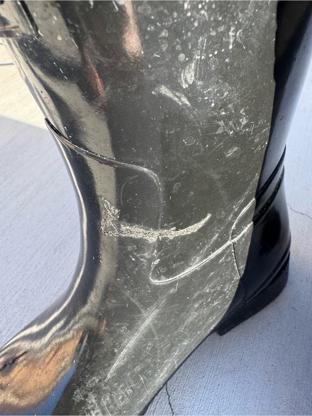 Hunter Womens Black Gloss Rain Boots with Side Buckle size 7/EU 38 - Picture 8 of 8